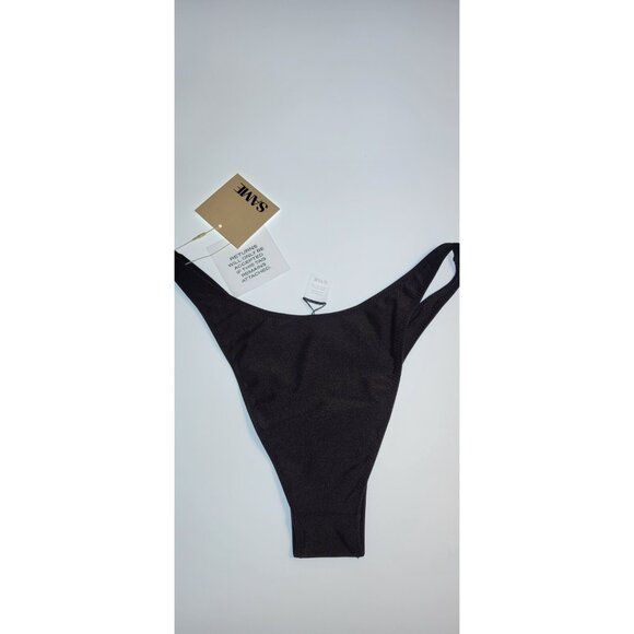 SAME Los Angeles Bottom Swim  Womens Solid 90s Size L Black - Picture 7 of 8